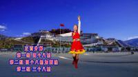 经典民歌广场舞《拉萨夜雨》醉美中国风，舞步简单大方附分解