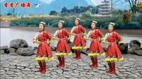 藏族广场舞《洗衣歌》老歌新跳, 舞步简单易学, 这音乐太好听了