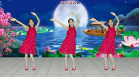 气质美女广场舞《白天的月亮》简单优美, 舞步自然洒脱!
