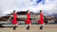 藏族风格广场舞《格桑拉》草原歌曲大气好听，简单好学！