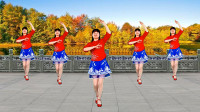 优美健身舞 广场舞《桃花朵朵开》一支好看还简单的32步