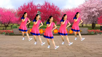 小慧广场舞《桃花朵朵开》你比花还美妙，零基础32步附教学