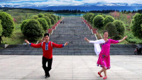 凤凰六哥广场舞《天边的巴拉格宗》原创藏族舞