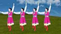 气质美女广场舞《今生相爱》藏族风格，欢快俏皮，好看极了！