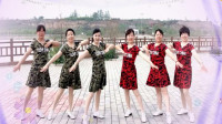 清河清清广场舞《你是我今生的依靠》原创双人对跳水兵舞教学
