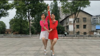 清清广场双人恰恰舞《傻傻的爱傻傻等待》欢乐对跳