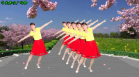 民族情歌广场舞《桃花姑娘》旋律美妙 舞步简单又好看
