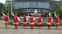 荣州玲子广场舞《迎酒欢歌》蒙古舞正面演示教学