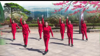 红玫瑰桂园健身操队演示优柔广场舞原创舞步健身操第4-8《火火的爱》