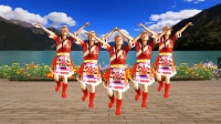 小慧广场舞《欢乐的海洋》欢快喜庆的藏族舞32步，附教学