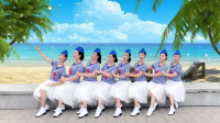 上海音舞笙笙广场舞队《我爱这蓝色的海洋》原创  视频制作：心晴雨晴