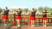 荣州玲子广场舞《羞答答的玫瑰唱情歌》四姐妹精彩表演