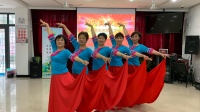 长海路街道家庭文化节--红舞鞋广场舞队表演《我和我的祖国》