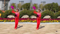 经典民歌广场舞《六口茶》山歌对唱 简单易学 加上花球更美
