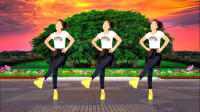 气质美女广场舞《黄蔷薇》燃脂瘦身健身操，秀出你的小蛮腰！