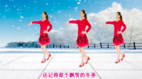 广场舞《飘雪的季节更想你》柔美32步背面教学，简单动感抒情！