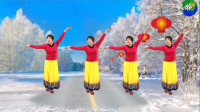 广场舞《百鸟朝凤》喜庆的音乐 欢快的舞步，欢欢喜喜过新年