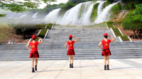凤凰六哥广场舞《溜溜的姑娘像朵花》原创水兵舞背面团队版！