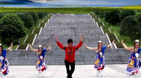 凤凰六哥广场舞《爱琴海》原创藏族舞2