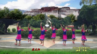 云裳广场舞《白云居住的地方》花语老师原创藏族舞 春春舞蹈队版