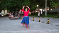 达州姹紫嫣红广场舞，藏族舞《梦中的雪莲花》正背面示范，编舞饶子龙