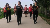 禹城伦镇付庄娱乐点，张女士和舞友们一支，耍酒疯广场舞，快乐春天录制。