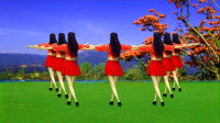 火热民歌唱广场舞《妹妹的山丹花》欢快动感，舞起来