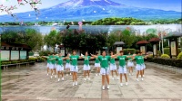福建长乐区长山湖，美丽云彩健身队，学习优柔广场舞舞步操第一套第八节