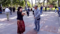 石河子游戏广场舞男和女士跳维族舞