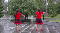 重庆云上姐妹广场舞《北京的金山上》背面演示，附正背面动作分解