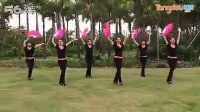 《爱上草原爱上你》舞在深圳湾广场舞（6人扇子舞）.flv