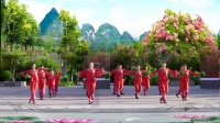 八台镇丰台社区广场舞彩排画面  红红的对联火火的歌（ 变队形 ）