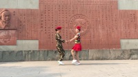 赵化古镇东方广场舞第二套双人水兵舞《西藏情歌》