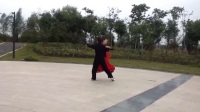 悠悠广场双人舞，弹簧步，来自名士生态园拍摄