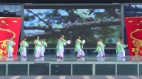 通化二道江区明珠水兵舞团参加临江市健身舞邀请赛表演扇子舞《梨花颂》20180612