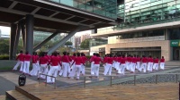 上海红舞鞋广场舞《情海》50人版。编舞：午后骄阳老师