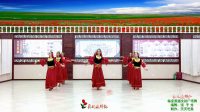 临安吴越文韵广场舞 9人新疆舞队形版《花儿这样红》  制作：天天吃鱼