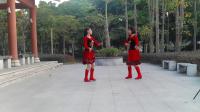 知足常乐舞蹈队杨老师教李太跳双人恰恰《河岸好姑娘》