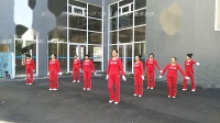 乐山暖阳广场健身舞--中三步《 黄玫瑰》集体练习版（原创）