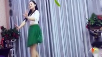 二嫂客厅穿绿裙子跳广场舞，有点藏族舞蹈的味道