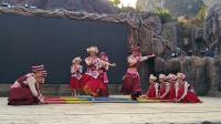 桂林千古情广场的表演，竹竿舞