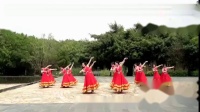 深圳山茶广场舞 三步《窗外》原创变队形大裙子舞蹈