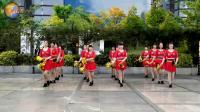 阿珠广场舞《暖暖的幸福》16人变队形花球舞