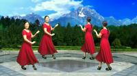 乐山暖阳广场健身舞…简单中三步《黄玫瑰》原创