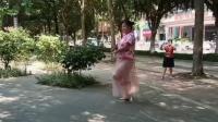 广西梧州市燕湖健身队广场舞-桃花姑娘-正反面-演示艺燕